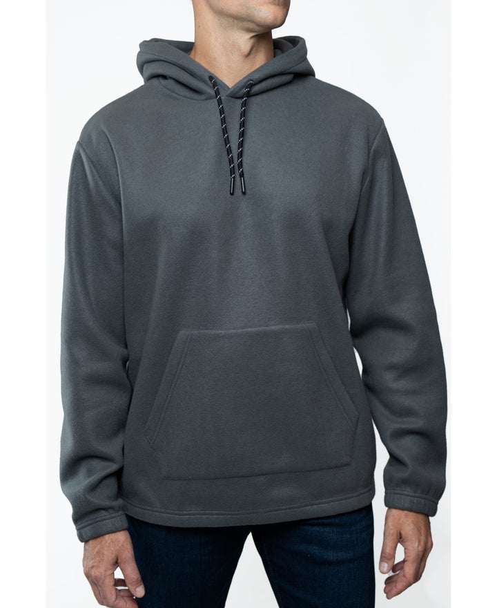 Translation missing: en.Lazer Mens Polar Fleece Pullover Hooded Sweatshirt in Gray-Medium