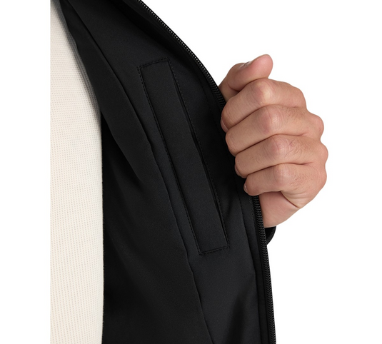 Translation missing: en.Guess Men's Bomber Jacket Size Small Jet Black Lightweight Logo Full-Zip Stretch