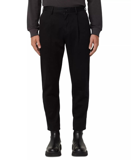 Translation missing: en.Frank &amp; Oak Men's Jamie Relaxed-Tapered Fit Cropped Pleated Chino Pants Black-36