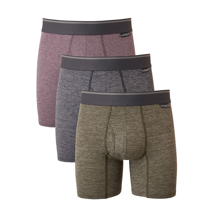 Translation missing: en.Hanes Men's Ultimate 3pk. ComfortFlex Stretch Boxer Briefs Multi-Small 28-30W
