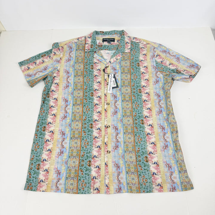 Translation missing: en.Paisley &amp; Gray Men's Slim Fit Multi Print Button Front Camp Shirt Multi-XL