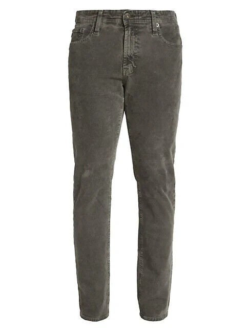Translation missing: en.AG Tellis Men's Modern Slim Fit Corduroy Jeans in Dark Rock Grey-28/34
