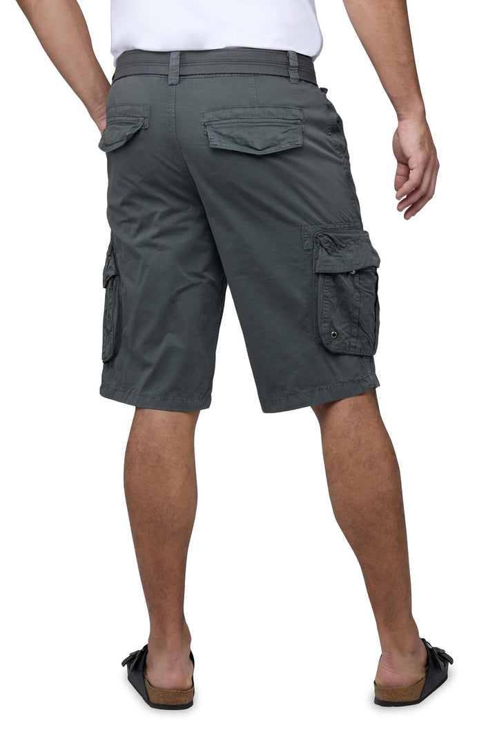 Translation missing: en.RAW X Men's Belted Classic Fit 12.5" Cotton Cargo Shorts Gray-34W