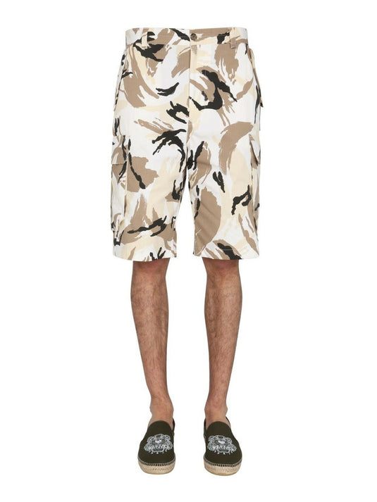 Translation missing: en.KENZO Men's Camo Printed Ripstop Cargo Shorts Multicolor-Size 34