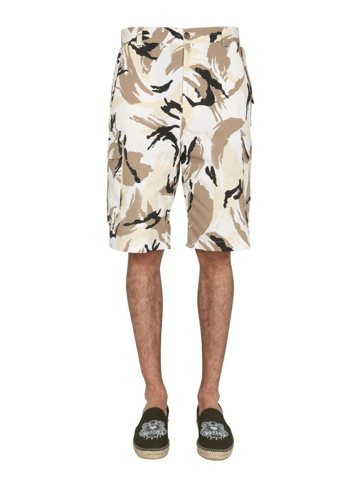 Translation missing: en.KENZO Men's Camo Printed Ripstop Cargo Shorts Multicolor-Size 34