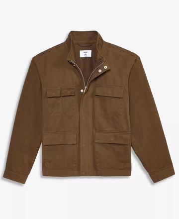 Translation missing: en.Mode of One Men's Relaxed-Fit Cargo Jacket Cotton - Dark Walnut-Size Large