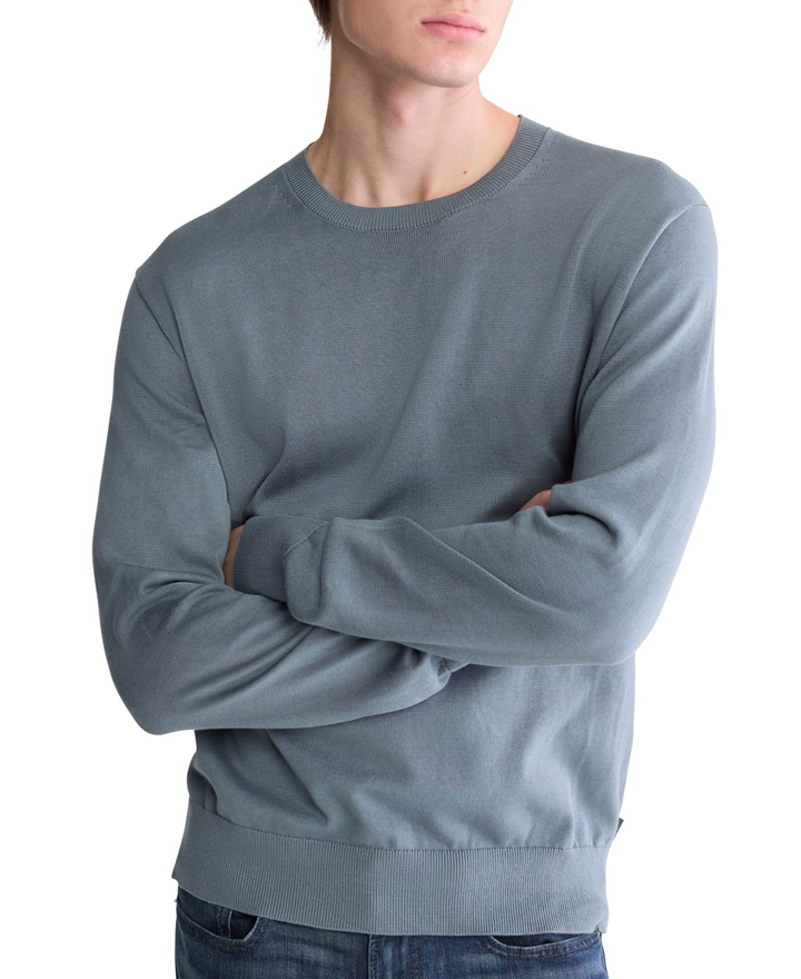 Translation missing: en.Calvin Klein Men's Supima Cotton Crewneck Sweater Stormy Weather Blue-2XL