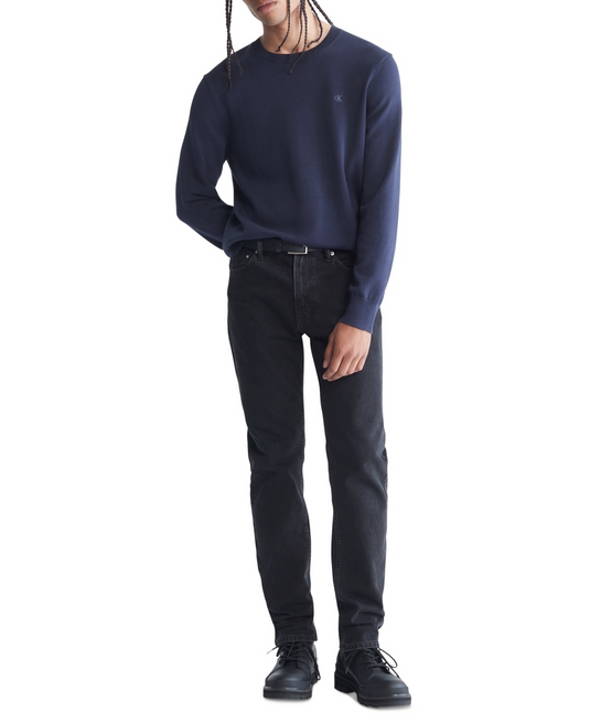 Translation missing: en.Calvin Klein Men's Supima Cotton Crewneck Sweater Stormy Dark Sapphire Blue-2XL