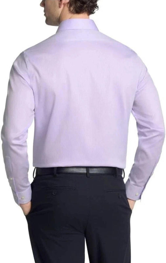 Translation missing: en.Calvin Klein Mens SteelPlus Reg Fit Modern Pin Cord Dress Shirt Lilac-16.5 32/33