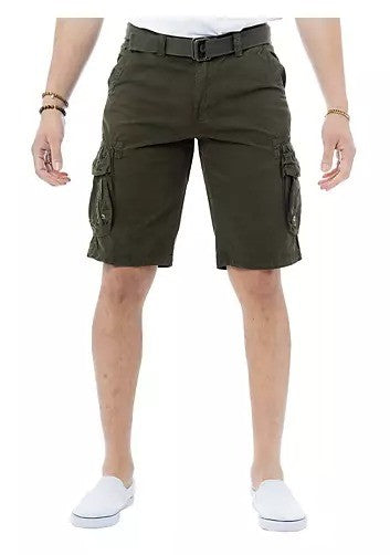 Translation missing: en.RAW X Men's Belted Classic Fit 12.5" Cotton Cargo Shorts Olive-52W
