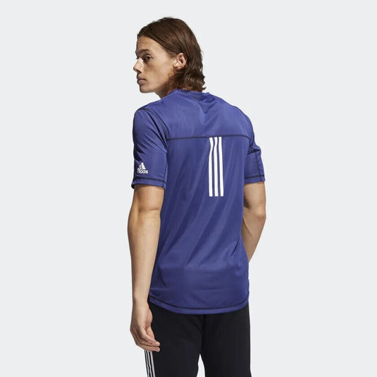 Translation missing: en.adidas Men's PrimeBlue Run For the Oceans T-Shirt Semi Night Flash Melange-Med
