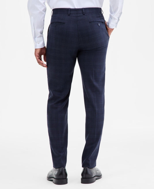 Translation missing: en.Calvin Klein Men's Jace Slim-Fit Wool-Blend Suit Pants Blue Check-34x32