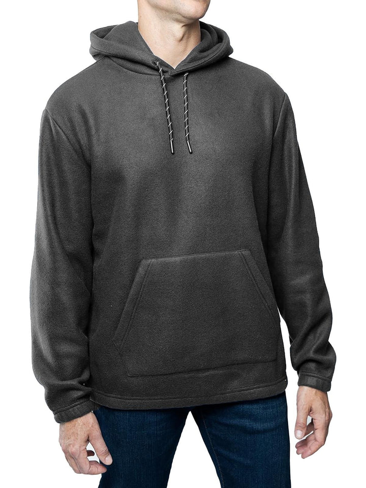 Translation missing: en.Lazer Mens Polar Fleece Pullover Hooded Sweatshirt in Gray-Medium