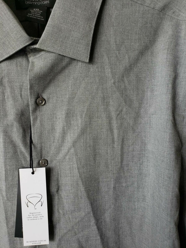 Translation missing: en.The Men's Store Chambray Classic Fit Shirt Grey-Large
