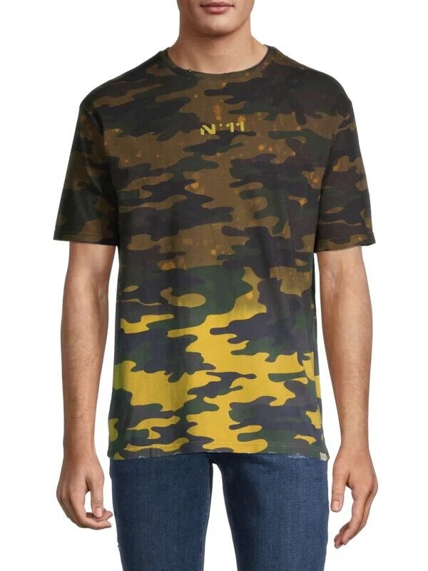 Translation missing: en.Eleven Paris Men's Camo Tee - Acid Green - Size Medium