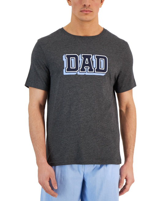 Translation missing: en.Club Room Men's Dad Sueded Graphic T-Shirt in Charcoal Heather-Medium
