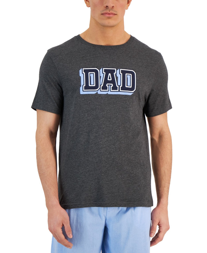 Translation missing: en.Club Room Men's Dad Sueded Graphic T-Shirt in Charcoal Heather-Medium
