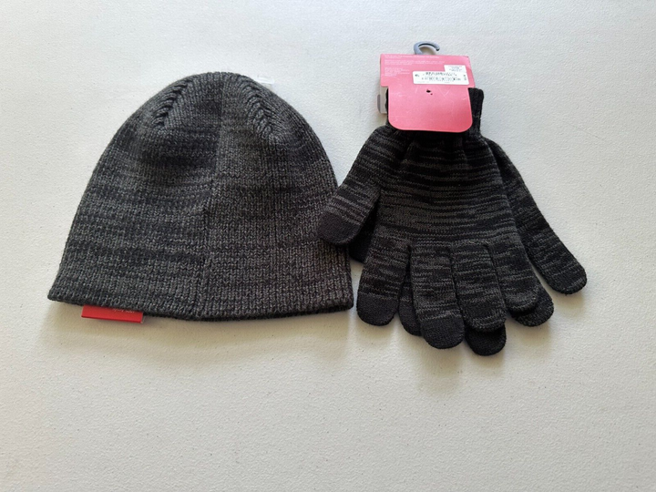 Translation missing: en.Club Room Men's Space-Dyed Beanie and Glove Set Black-One Size