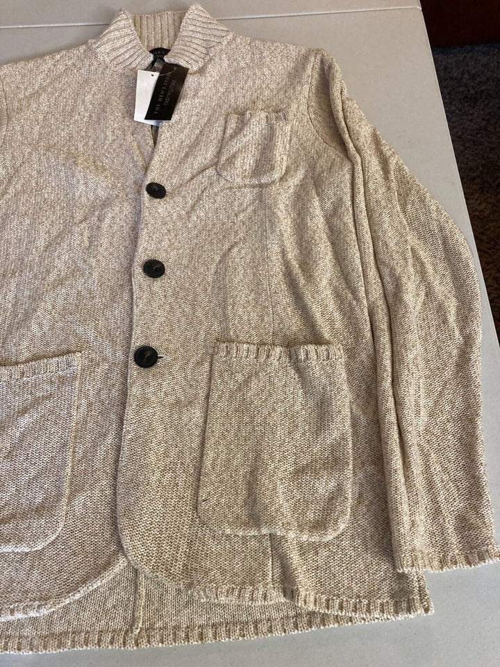 Translation missing: en.Major Department Store Designer Melange Knit Regular Fit Cardigan Sweater Sand-M
