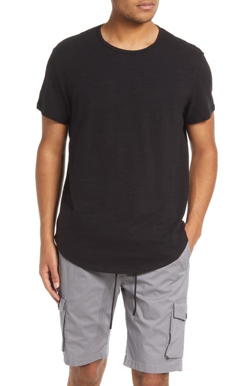 Translation missing: en.Kuwalla Men's Slub Hi Lo T-Shirt in Black-Size Small