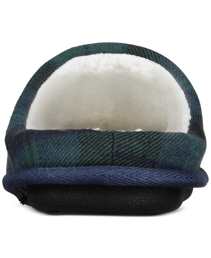 Translation missing: en.Club Room Eden Barn Plaid Comfort Soles Hoodback Slippers Green Multi-Medium 8-9