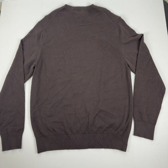 Translation missing: en.Calvin Klein Men's Smooth Cotton Monogram Logo Sweater Java Brown-2XL
