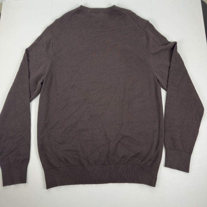 Translation missing: en.Calvin Klein Men's Smooth Cotton Monogram Logo Sweater Java Brown-2XL