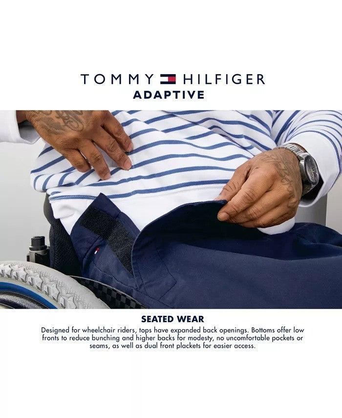 Translation missing: en.Tommy Hilfiger Adaptive Mens Seated Fit Chino Pants  Closure Beige-30/32