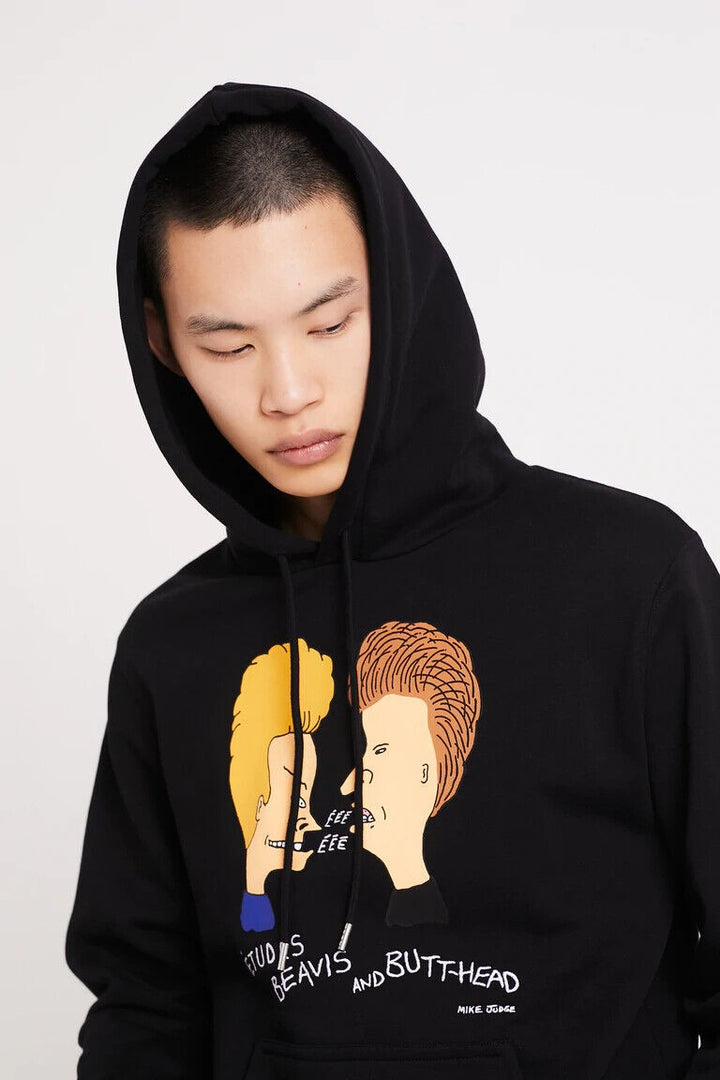 Translation missing: en.Etudes Men's 100% Organic Cotton Klein Beavis &amp; Butthead Hoodie Black-Medium