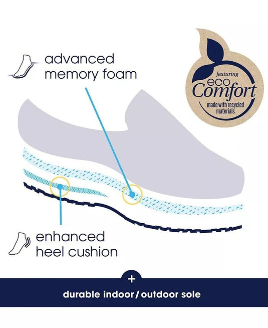 Translation missing: en.Isotoner Men's Jared Hoodback Memory Foam Slippers in Navy-M 8-9
