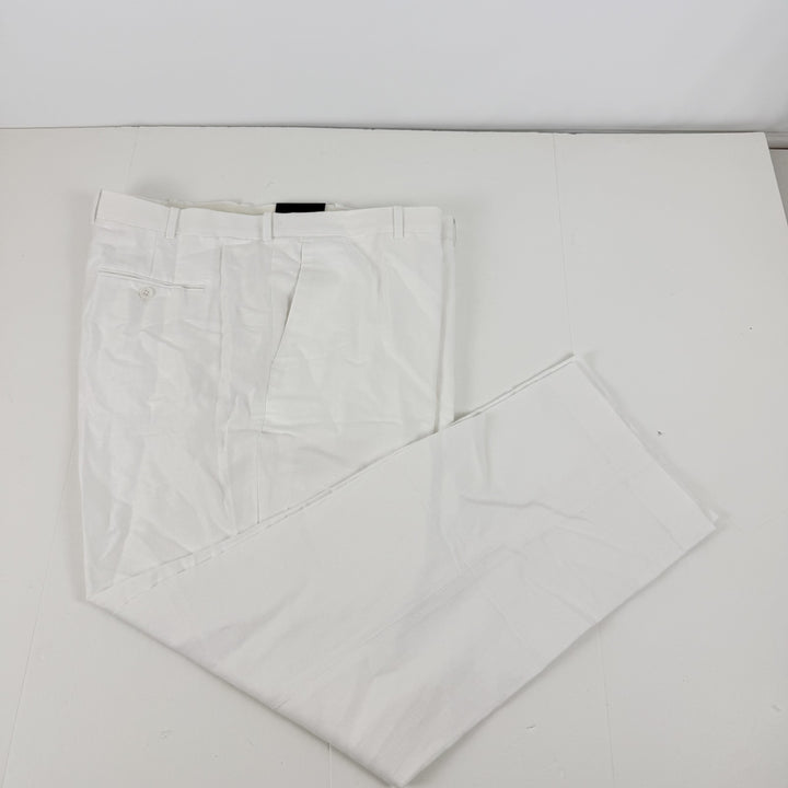 Translation missing: en.Perry Ellis Men's Linen Blend Solid Twill Pants - Bright White-40x30
