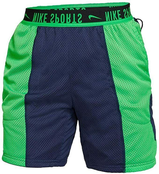 Translation missing: en.Nike Men's Project X Reversable Loose Fit Training Knit Shorts in Navy/Green-XL