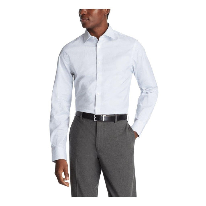 Translation missing: en.Calvin Klein Men's Dress Shirt Slim Fit Refined Cotton Stretch Blue-15 34/35