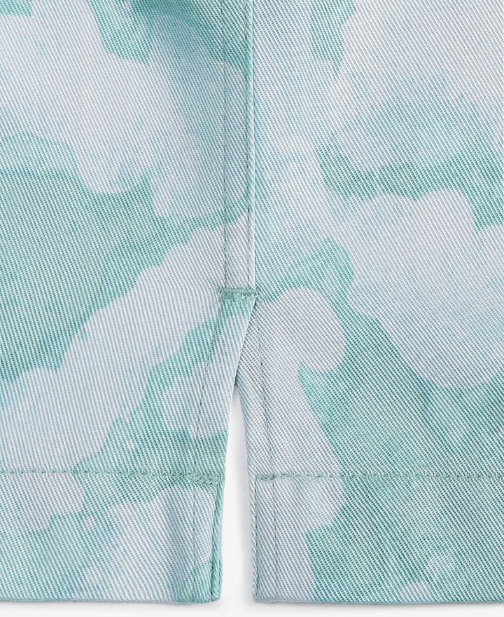 Translation missing: en.Mode of One Men's Relaxed-Fit Printed Button-Up Shirt Blue Fin-Medium