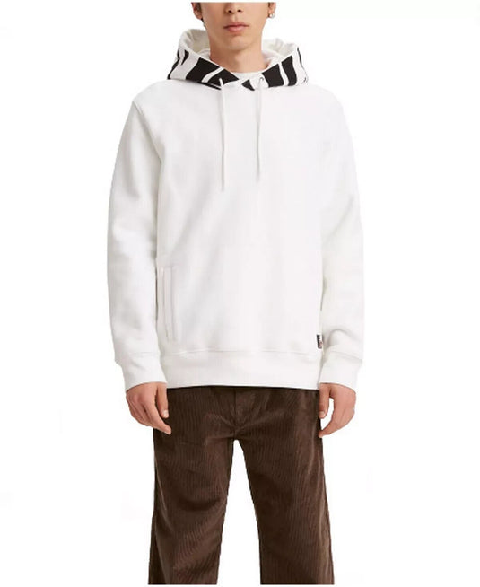 Translation missing: en.Levi's Men's Relaxed Fit Skate Graphic Pullover Hoodie in Zebra White-XL