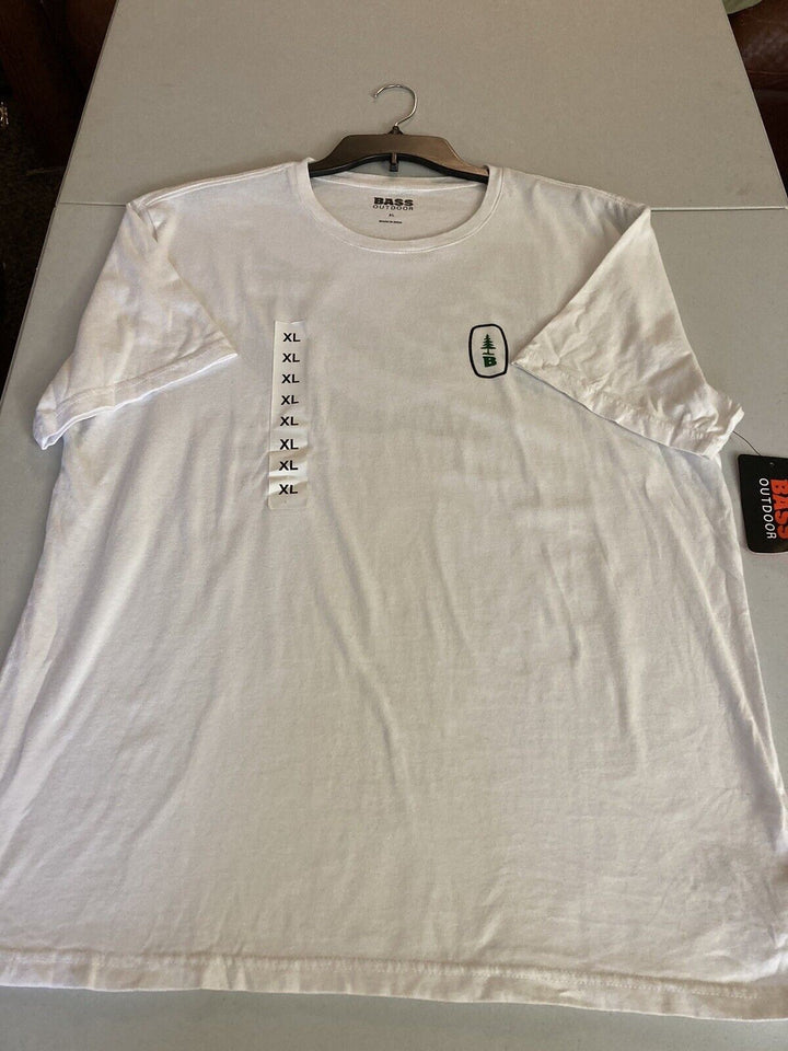 Translation missing: en.Bass Outdoor Men's Outside Flag Logo T-Shirt in White-XL