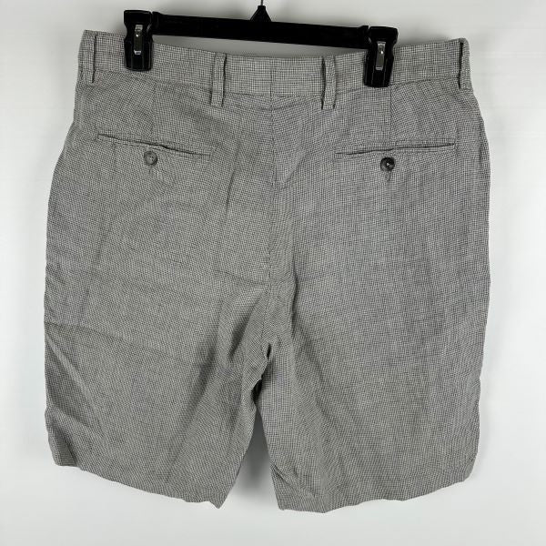 Translation missing: en.The Men's Store at Major Dept Store Linen Micro-Houndstooth Sport Shorts Grey-36