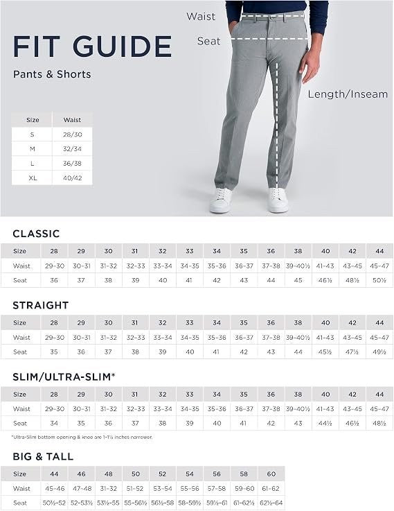 Translation missing: en.Haggar Mens Iron Free Premium Khaki Straight-Fit Flat-Front Pant Med Khaki-40x30