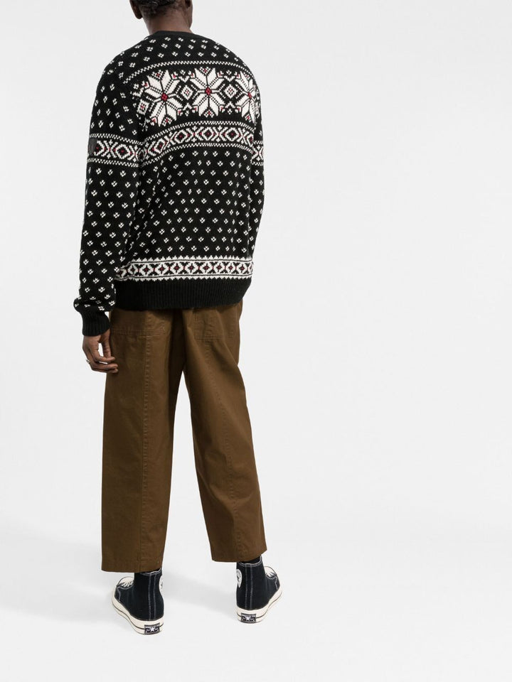 Translation missing: en.Polo Ralph Lauren Men's Snowflake Cotton-Cashmere Cardigan Black Multi-XL