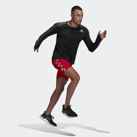 Translation missing: en.adidas Men's Men's Aeroready Own The Run Celebration Shorts Scarlet-Size 2XL