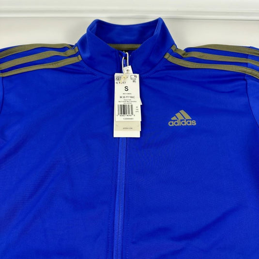 Translation missing: en.adidas Men's Tricot Track Jacket Semi Lucid Blue/Olive-Small
