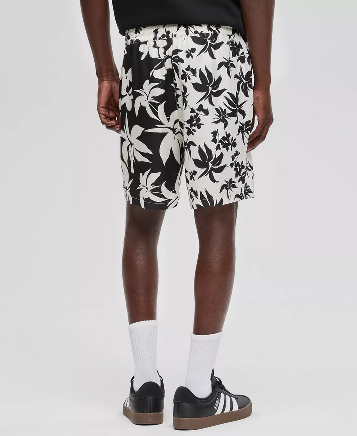 Translation missing: en.Mode of One Men's Palm Reverse Splicing Pull-On Shorts Relaxed Fit Black Multi-S
