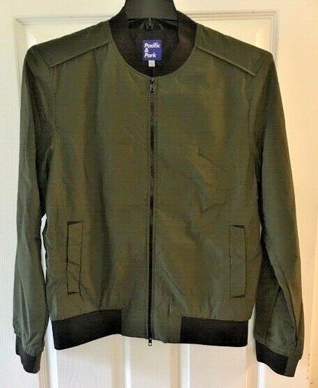 Translation missing: en.Pacific &amp; Park Men's Lightweight  Bomber Jacket Olive Green Medium