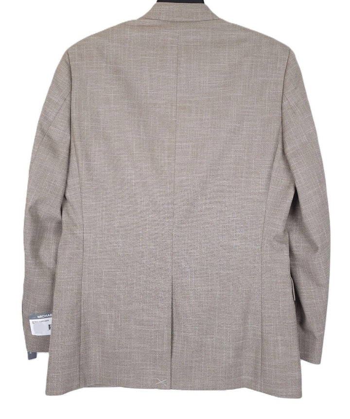 Translation missing: en.Michael Kors Kent Sport Coat Mens 42L Tan Classic-Fit Solid Fully Lined Stretch