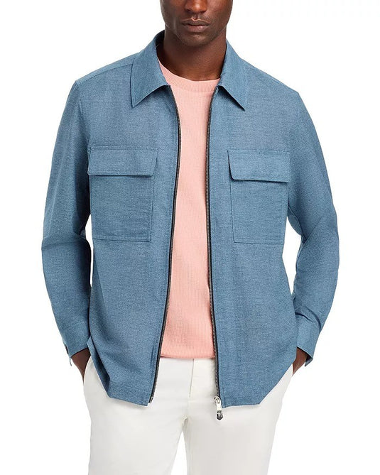 Translation missing: en.BOSS Mens Carperos Lightweight Summer Jacket Bright Blue-44R