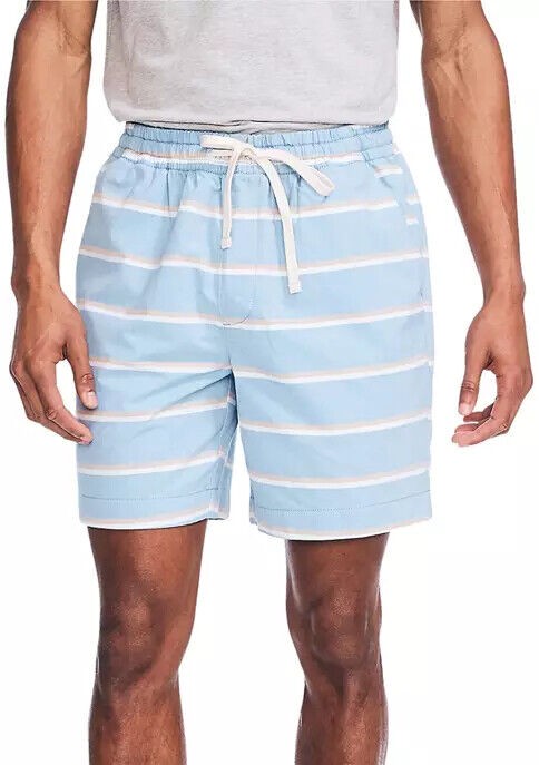 Translation missing: en.Nautica Men's 7" Classic Fit Stripe Boardwalk Shorts in Clear Sky Blue-XL