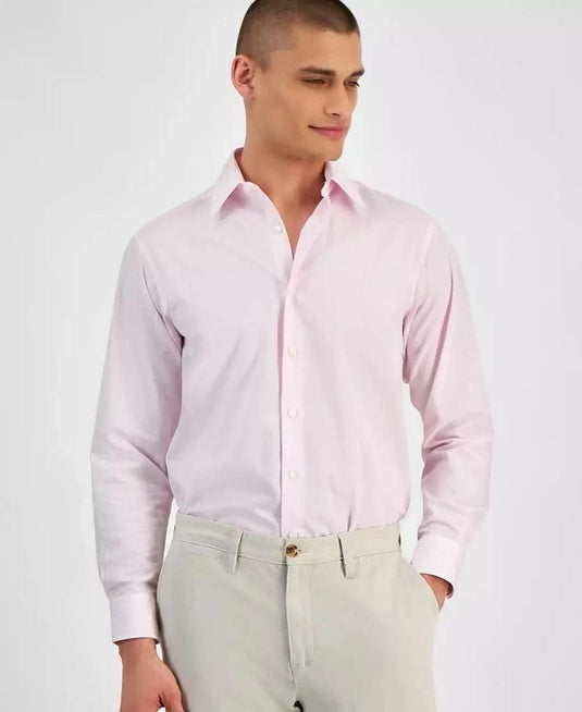 Translation missing: en.Club Room Mens Regular fit Dress Shirt Medium 15-15.5 32/33 Pink Check