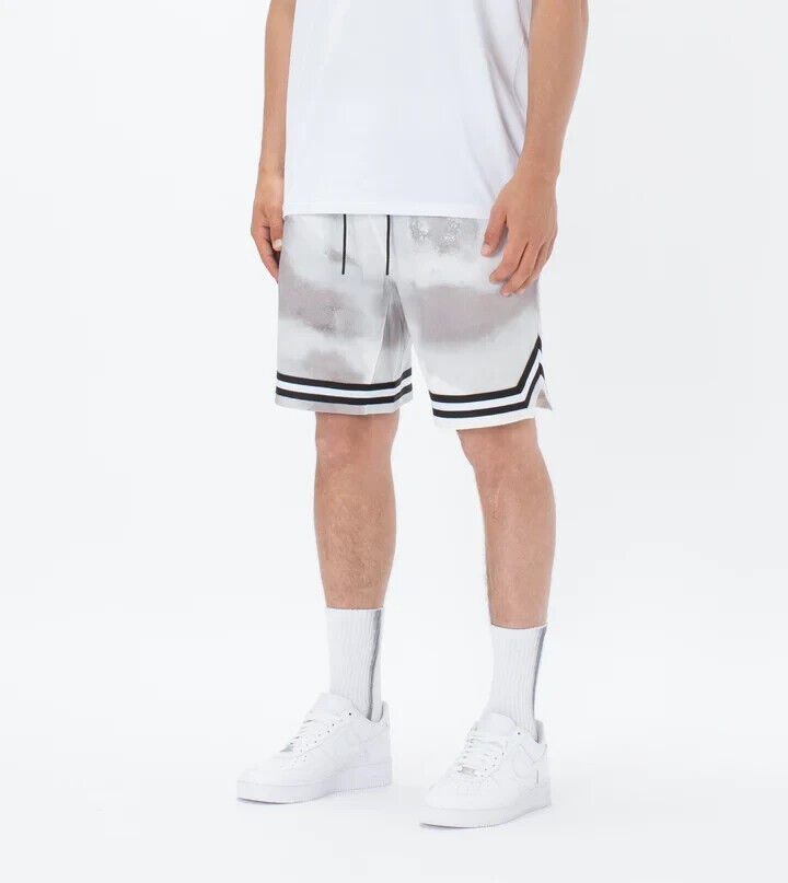 Translation missing: en.ZANEROBE Men's Organic Cotton Pique Basketball Short White Camo-Size 38