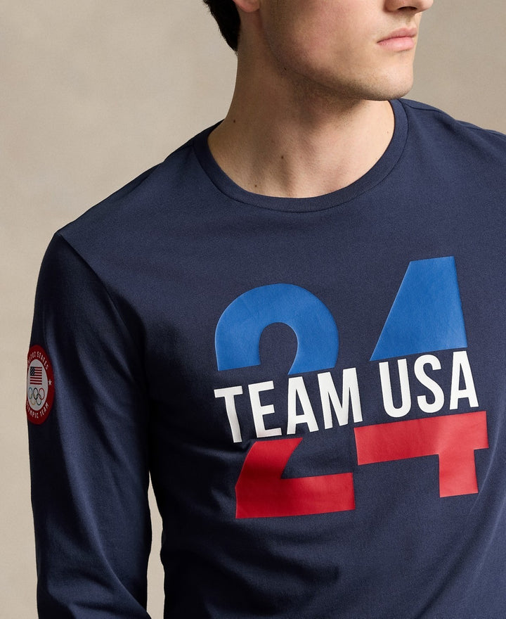 Translation missing: en.Polo Ralph Lauren Graphic T-Shirt Men's XL Navy Team USA Jersey Cotton