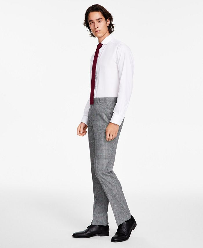 Translation missing: en.Bar III Men's Slim-Fit BI-Stretch UV Protect Black/White Plaid Suit Pants-32x32